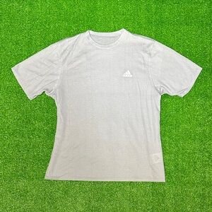 Vintage Adidas Shirt Mens Large Gray Short Sleeve Crew Neck Mesh Basketball 90s